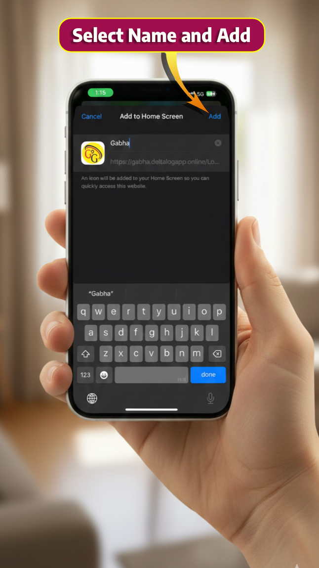 Name and Add App to Home Screen