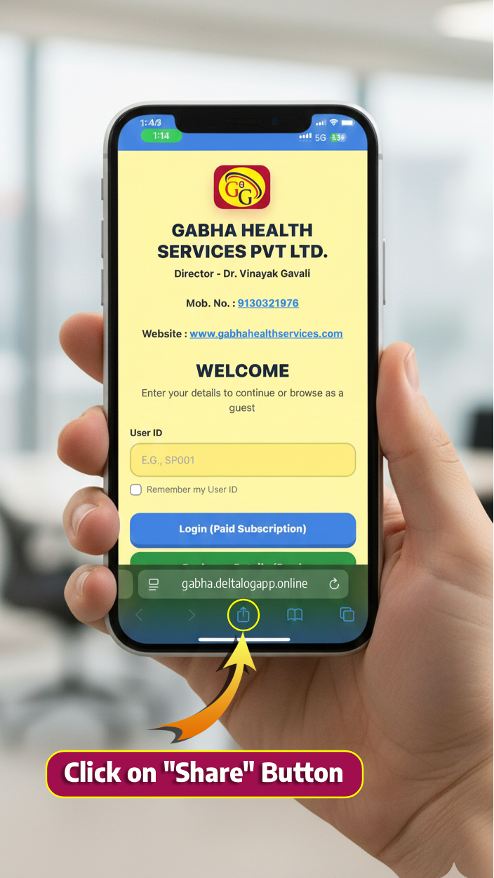 Click Share Button in Safari